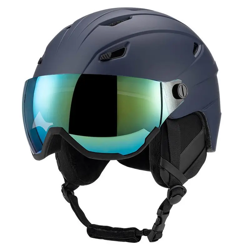 

Integrated Ski Helmet Anti-fall Men and Women Snowboard Helmet with Removable Visor Goggles Snowboard