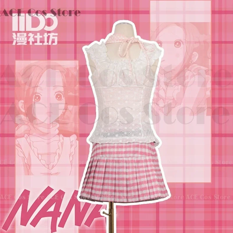 EE01 アニメコミックナナ小松ナナ一ノ瀬コスプレ衣装ウィッグ女性女の子コスプレ毎日ピンク衣装制服ハロウィンデート & 0Ww