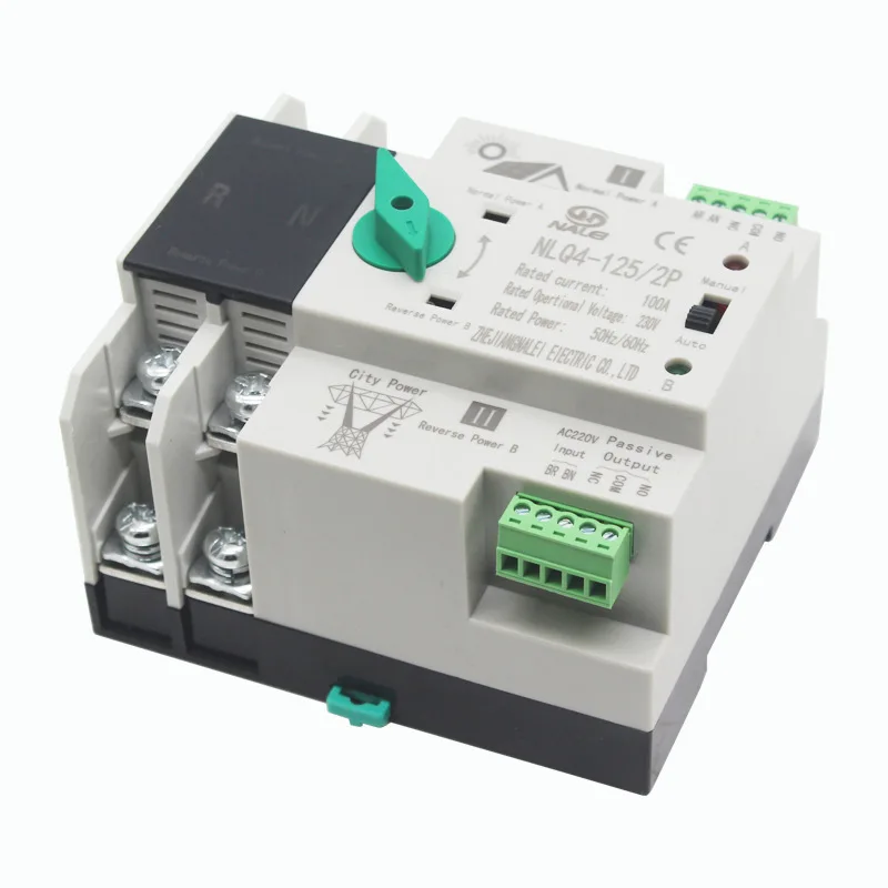 

NLQ4-125/2P 230V Non - Interrupting Dual Power Auto Transfer Switch for PV Inverters | Ensure Stable Power Supply