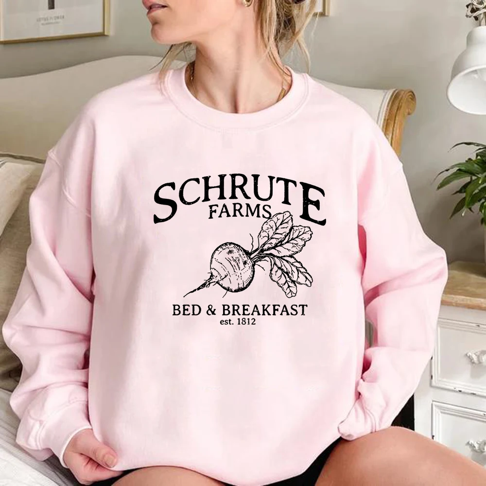 Schrute Farms Sweatshirt The Office Sweatshirts Funny TV Show Hoodie Streetwear Women Top Unisex Long Sleeve Pullovers Hoodies