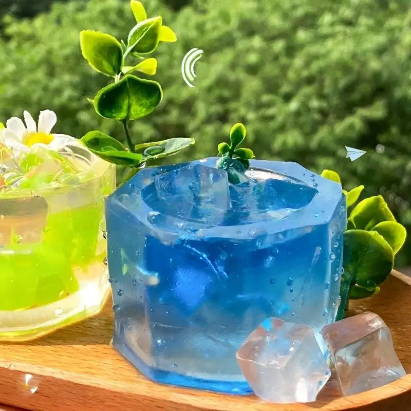 1 조각 바다 소금 거품 물 과일 스트레스 릴리프 감압 장난감 시뮬레이션 음료 컵 느린 리바운드 Fidget Props