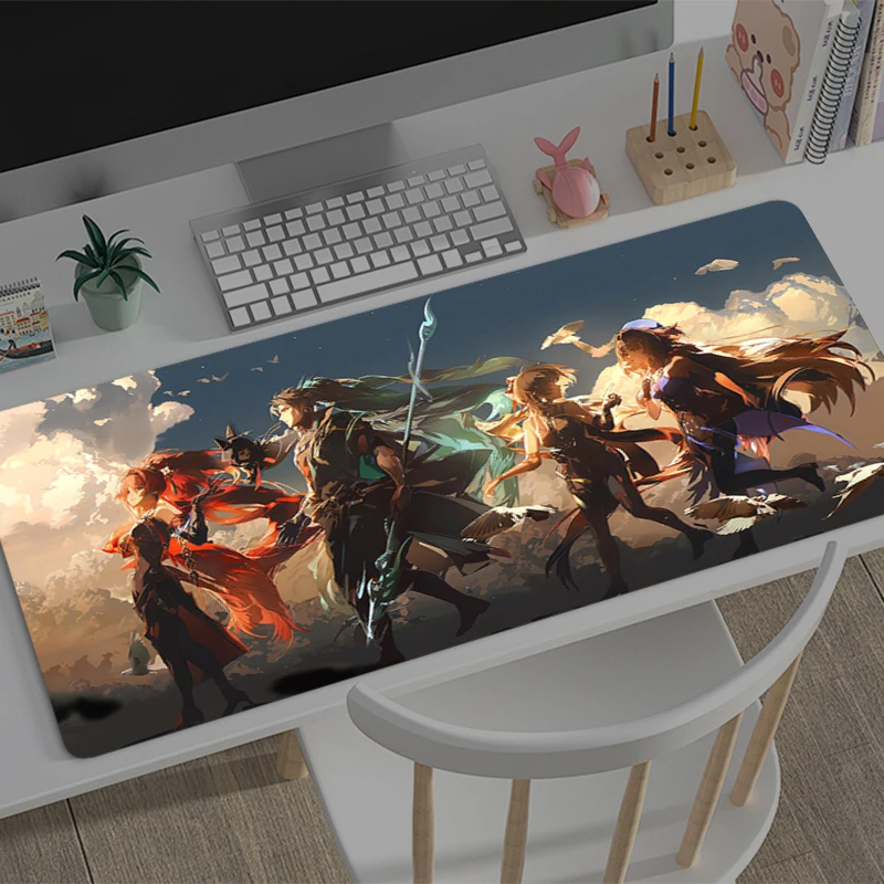 Mousepad New Wuthering Waves Jiyan Large Mouse Mat MousePads Game Office Carpet Soft Anti-slip Desktop PC Anime game Mouse Pad