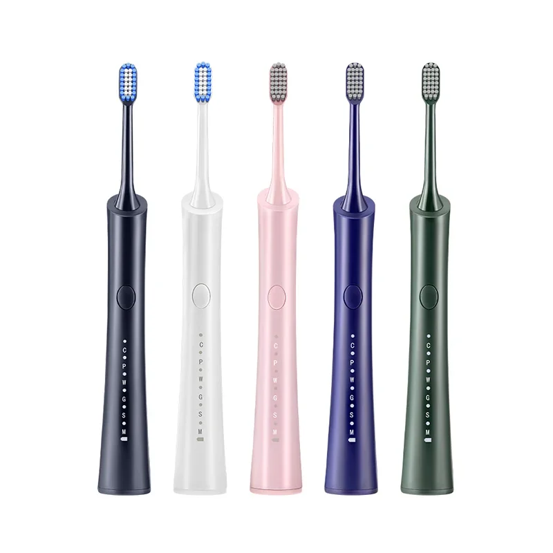 Sonic Electric Toothbrush Adult Timer Brush IPX7 Waterproof 6 Modes USB Charger Rechargeable Tooth Brushes Replacement Heads Set