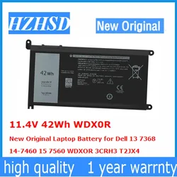 11.4V 42Wh WDX0R Original Battery For Dell Inspiron 13-7368 14-7460 15-7560 WDXOR 3CRH3 T2JX4 5368 5378 5568 7570 7569 5765 P61F