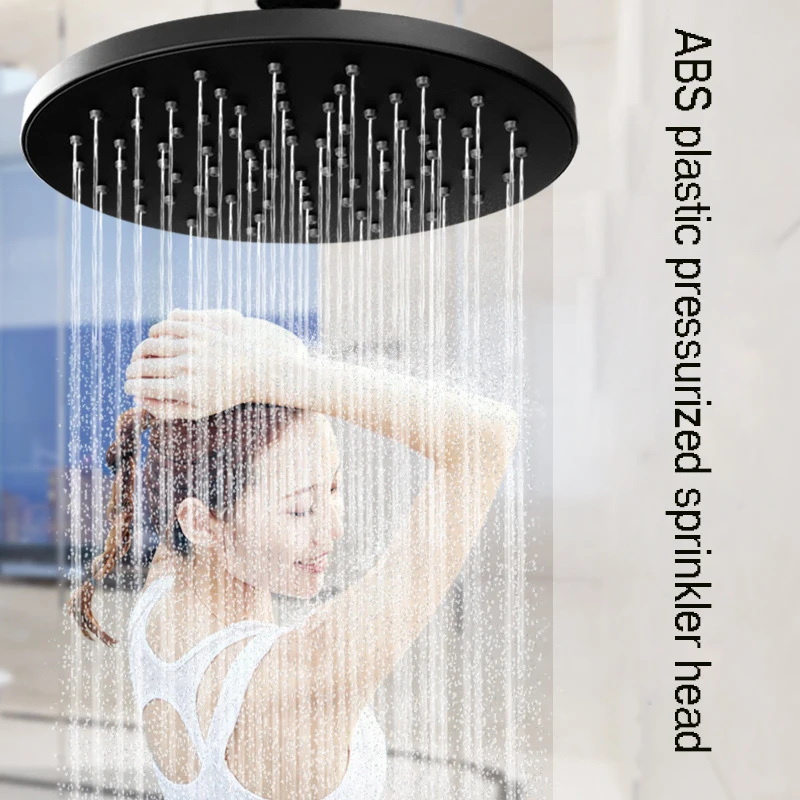 BECOLA matte black shower head bathroom ABS plastic shower faucet fashion BLACK rainfall shower nozzle