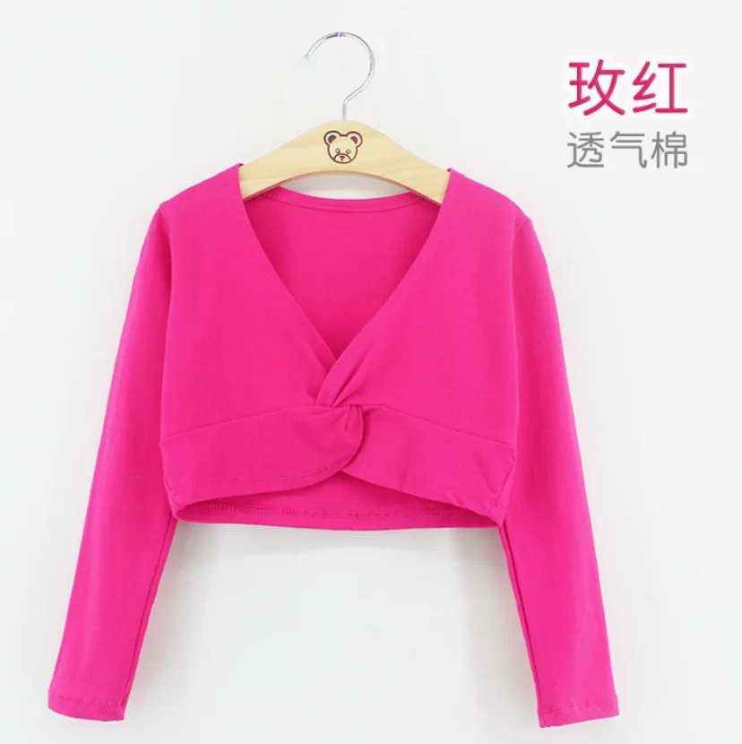 Imagen 5: 1 unid/lote, nuevo abrigo de algodón para niñas, estilo chal de ballet, para otoño e invierno, manga larga, cintura alta, disfraces de baile.