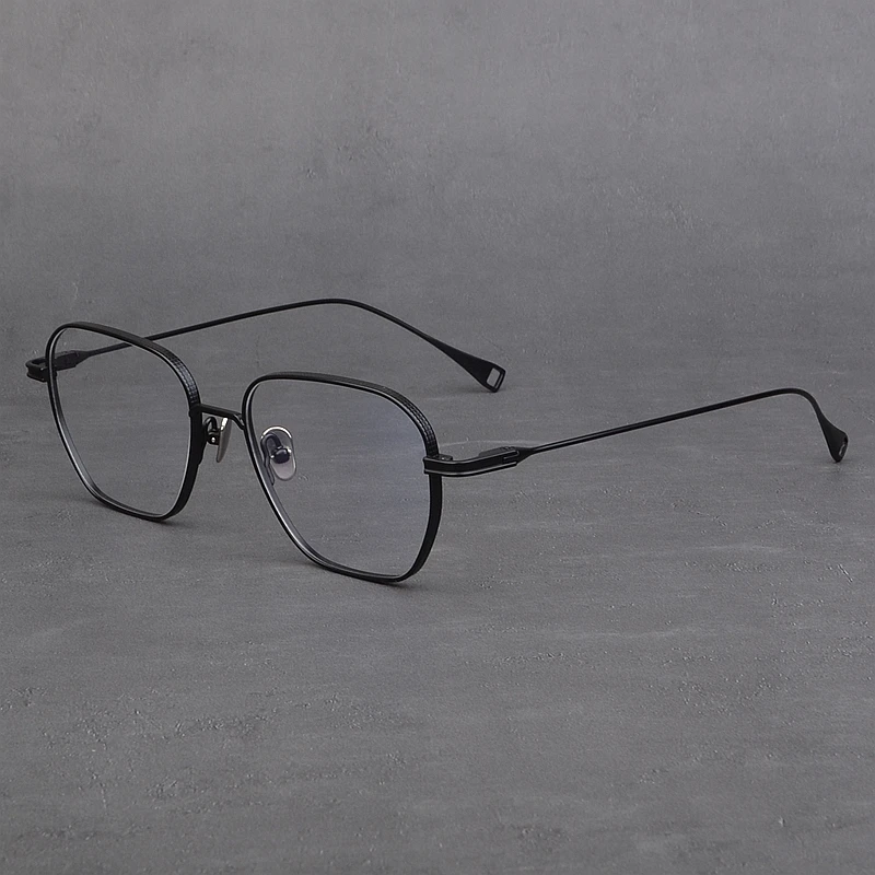 

High Quality Titanium Square Glasses Frame Men Ultralight Vintage Eyeglasses Women Handmade Trendy Full Rim Eyewear Spectacles