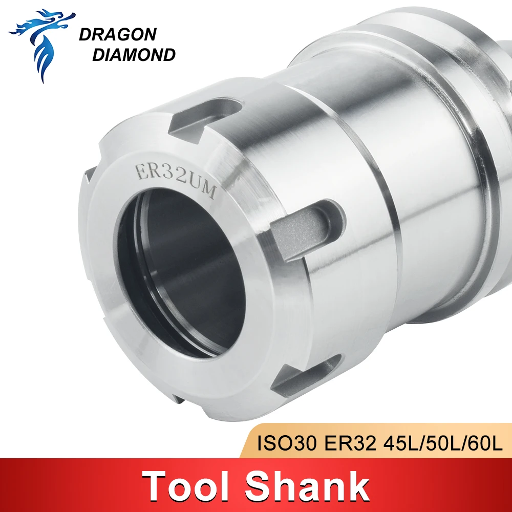 1pc ISO30 ER32 45L 50L 60L high precision balanced woodworing tool holder collet chuck anti rust for CNC lathe machine milling