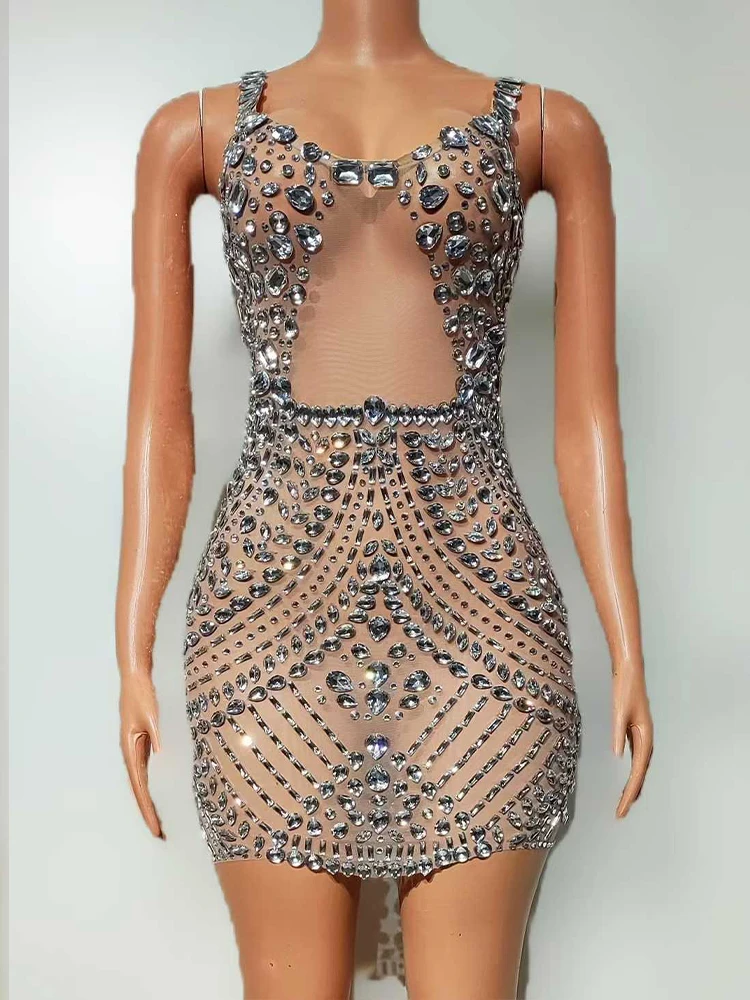 

High Quality Hot Stamping Sexy Perspective Mesh Suspender Dress 2025 New Fashion Custom Women'S Clothing