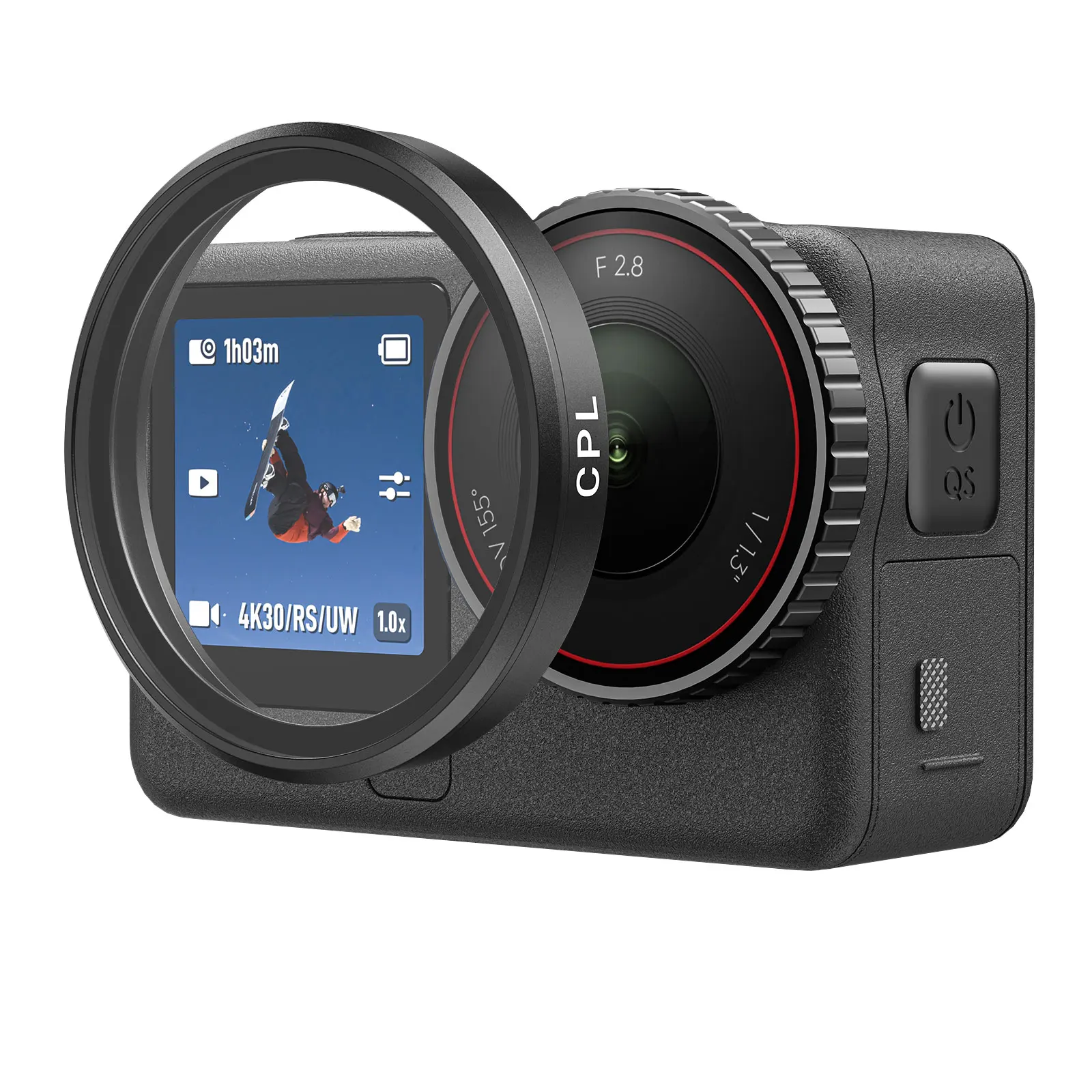 Filtr obiektywu TELESIN CPL ND8 ND16 ND32 UV VND z szybkozłączką do DJI OSMO Action 6, ramka filtra do akcesoriów kamery DJI Action6 — zdjęcie produktu 7