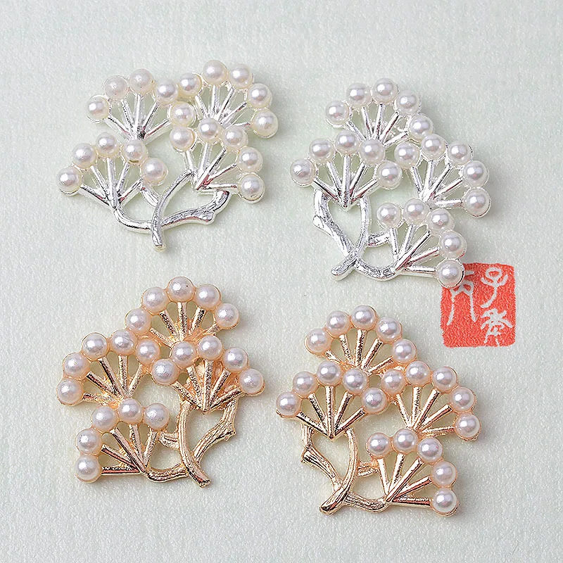 100 pieces set antique hairpin DIY new welcome pine with pearl branch leaf jewelry bridal headdress