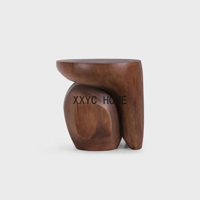 

Sofa Side Table Solid Wood Art Side Bedside Storage Stand Corner Small Coffee Table