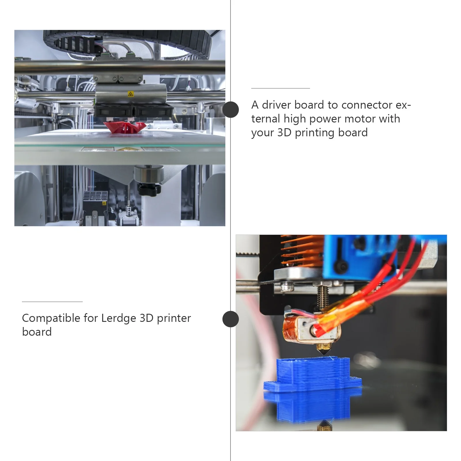 

External High Power Switching Module 3D Printer Adapter Module Cable Compatible Lerdge Board Black Motor Driver for 3D Printer