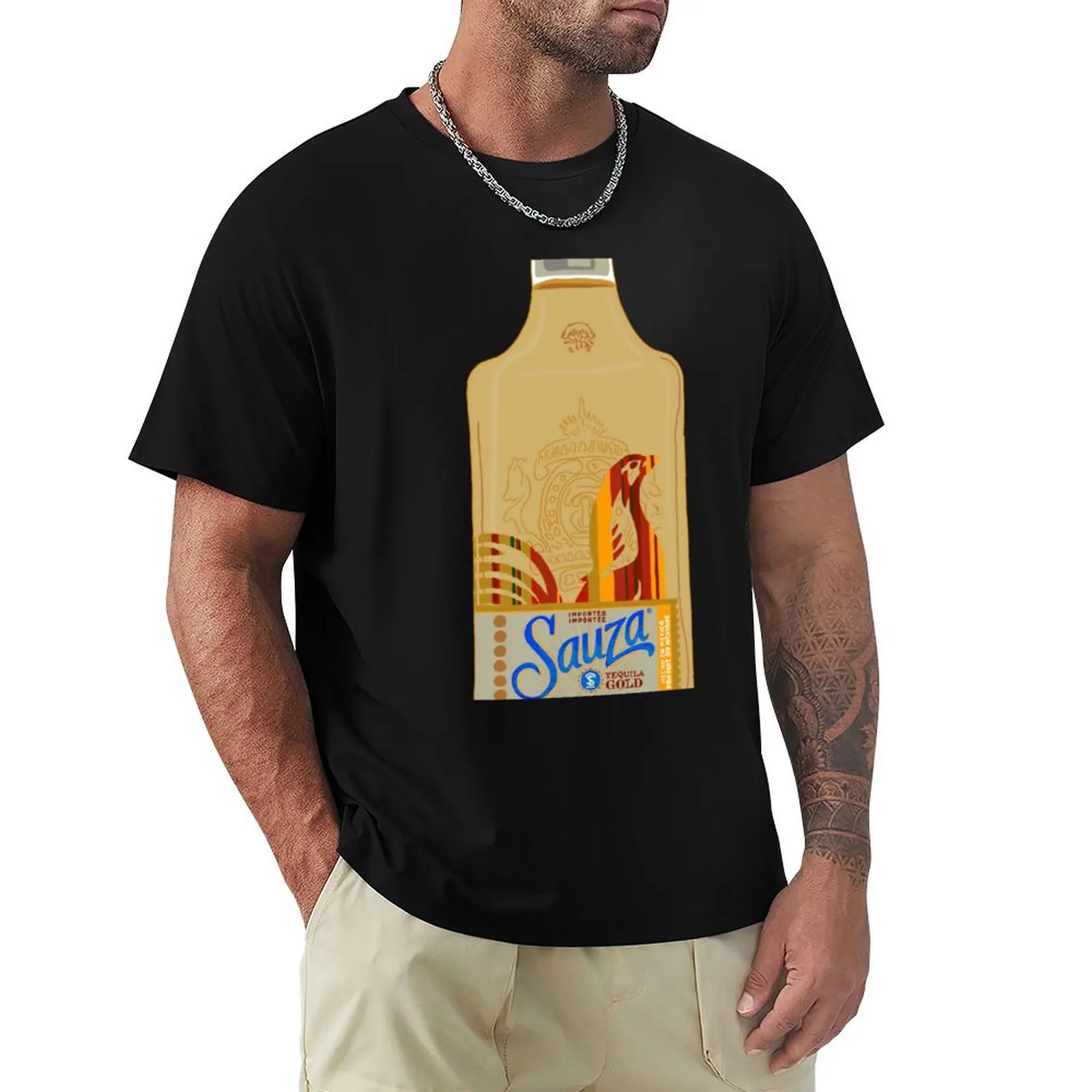 Sauza Tequila Bottle T-Shirt Minimalist Graphic Tee Shirt