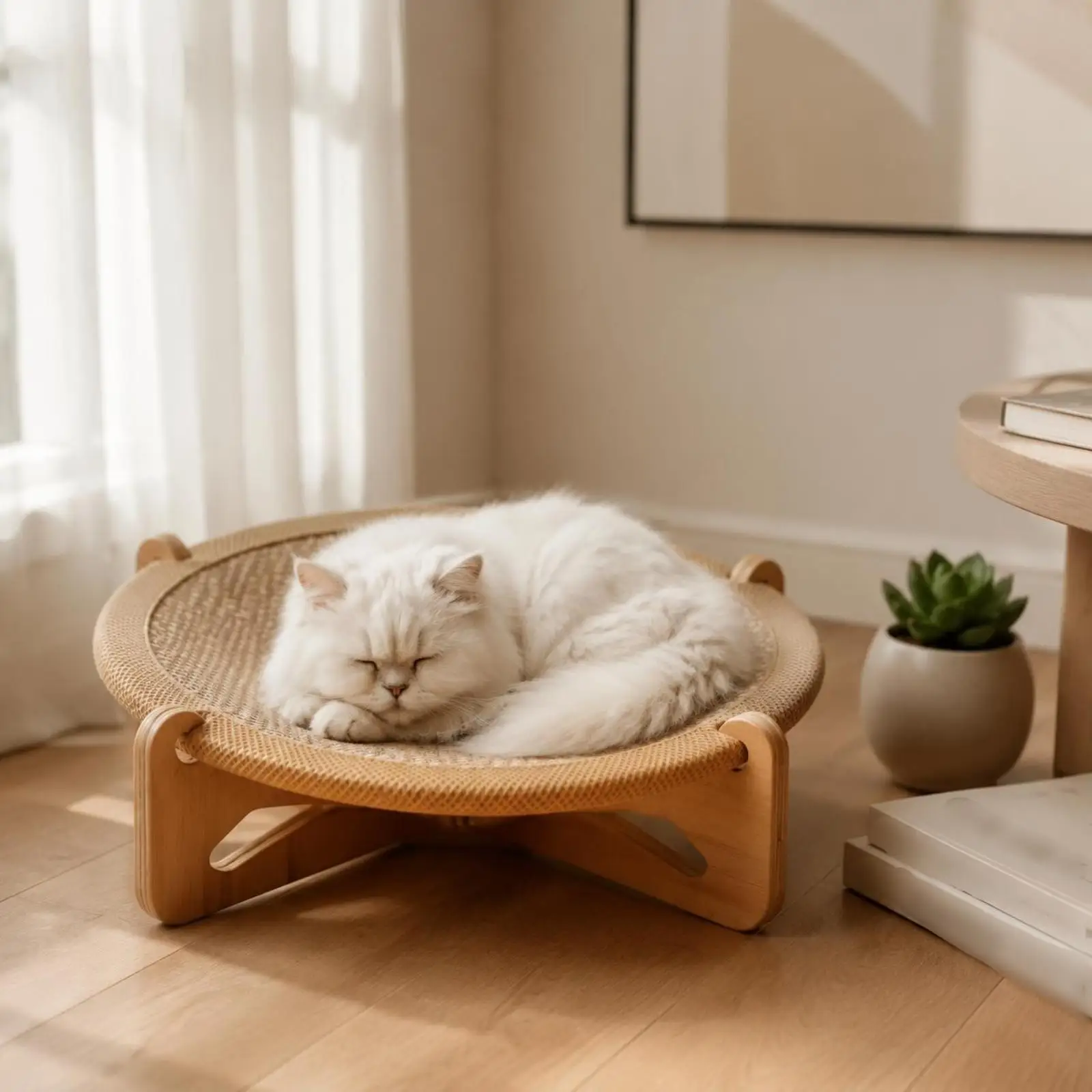 Sisal Cat Scratcher Bed Breathable Sisal Cat Sofa Multi-Function for Cats, Small Dogs, Summer, Indoor - view 3