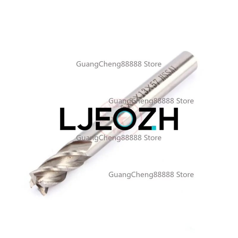 4-Blade Southwest White Steel Milling Cutter 5 Set HSS High Speed Steel Straight Shank End Mill 5pcs Metal Drill Bit Gong Cutter