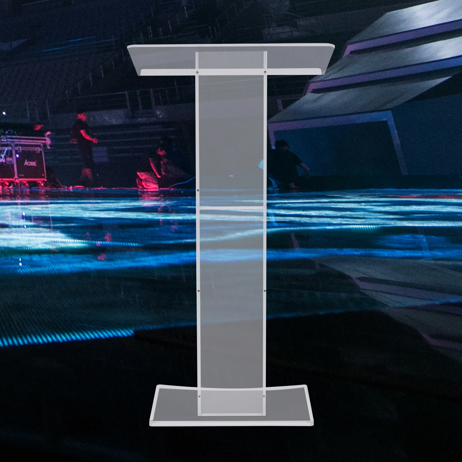 Transparant acryl gebogen podium