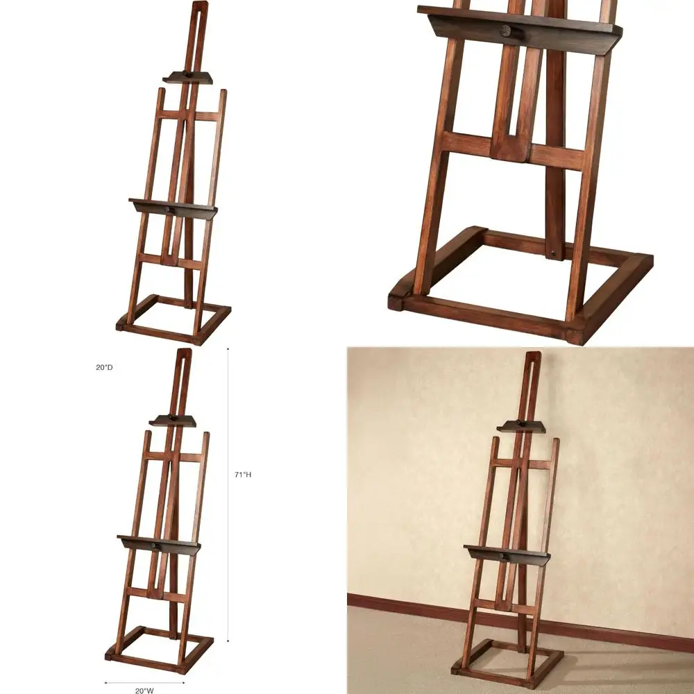 حامل عرض Artisana بلمسة نهائية من خشب الجوز العتيق