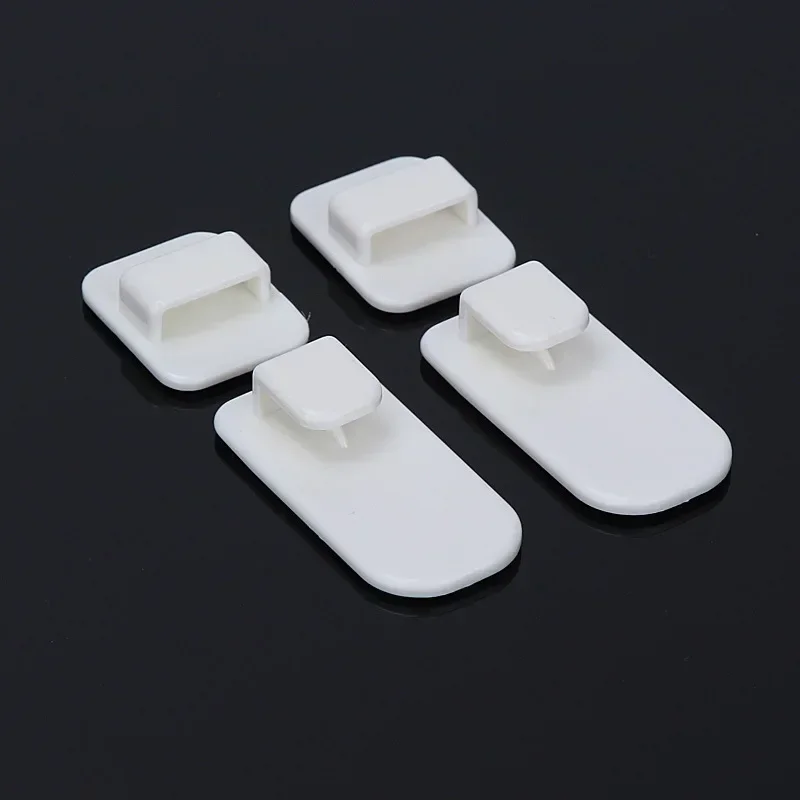 2Pairs Sticky Hook Set For Air Conditioner TV Remote Control Strong Hanger Plastic Key Wall Racks Holder Home Organization