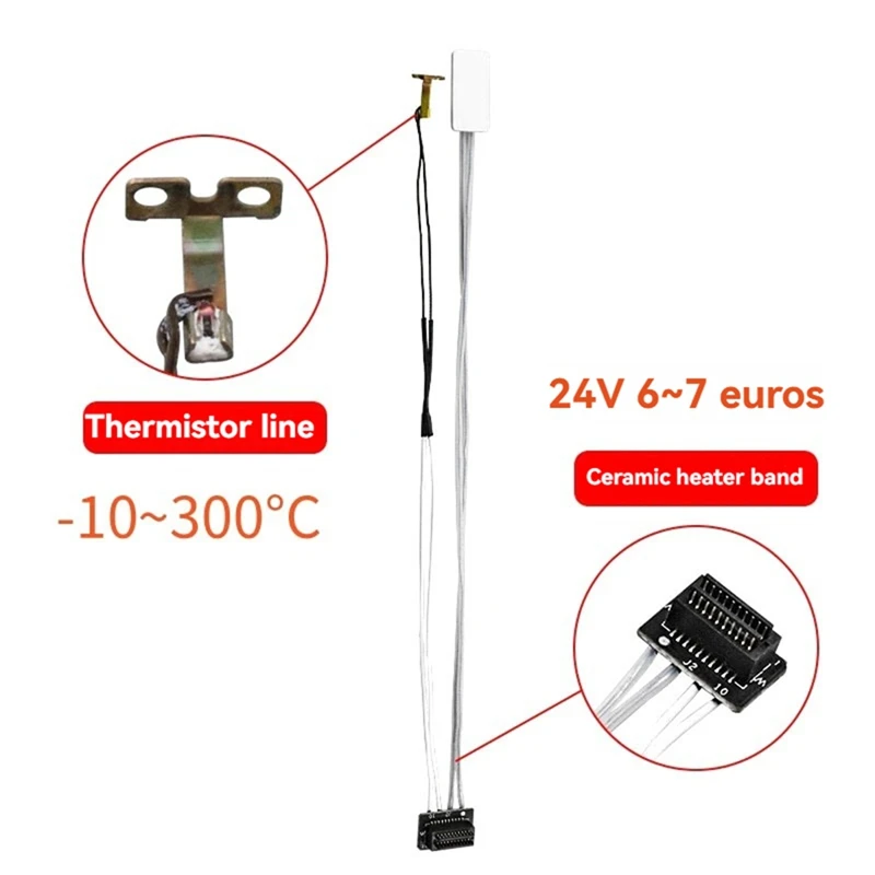 For Bambu Lab A1/A1mini Hotend Upgrade Kit 24V 80W Ceramic Heater Plate, And Thermistor For 3D Printer