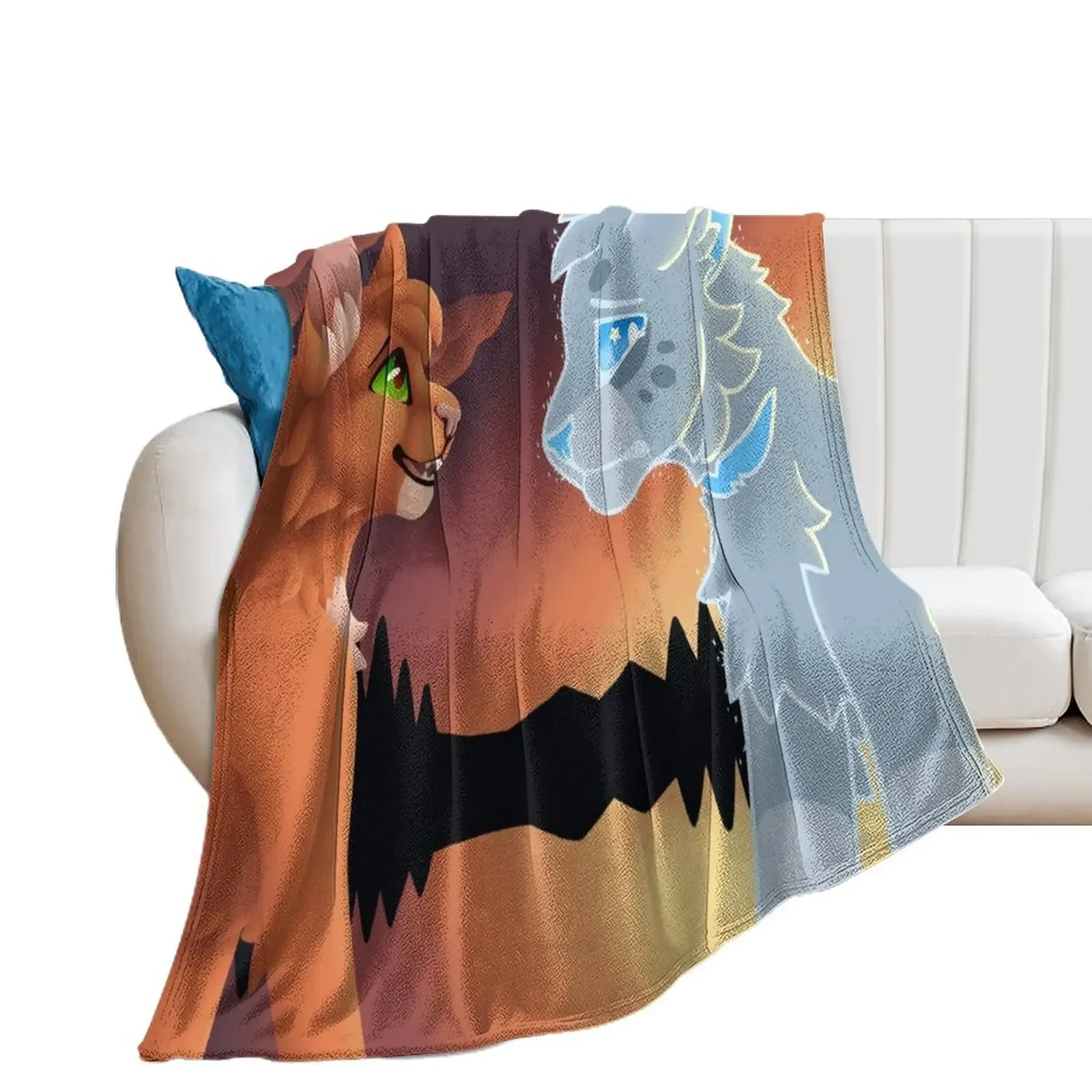 

Ashfur and squirrelflight Throw Blanket Decorative Sofa Picnic Thermals For Travel Hairys Blankets