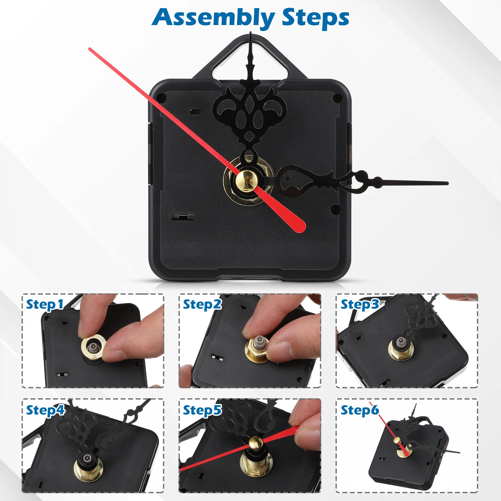 DIY Wall Clock Mold Alarm Clocks Epoxy Silicone Crystal Making Supply Molding Tool with Pointer