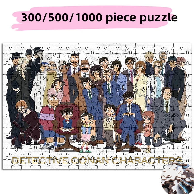 

Detective Conan Bandai Anime 300 500 1000 Pieces Cartoon Paper Creative Puzzle Puzzle Toys Kids Adult Collection Hobby Gifts