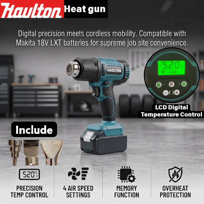 Heat Gun Variable - 마키타 18V HAOLTON 무선 열풍기, 온도