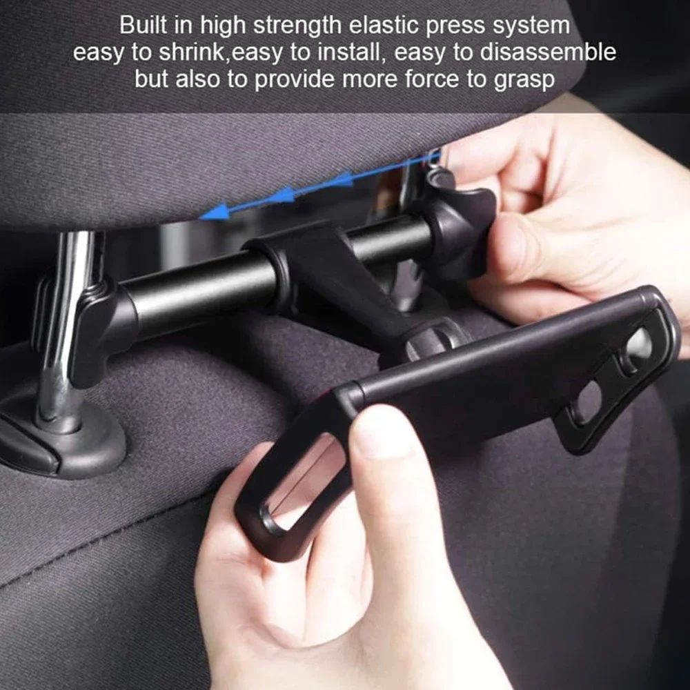 Car Tablet Phone Holder Seat Back Adjustable Convenient Stand Car Ipad Holder for Headrest Rotation Mobile Phone Mount Support