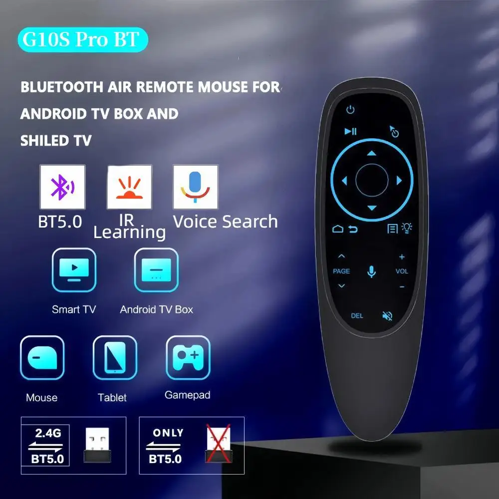 G10S Pro BT Air Mouse 2.4G Wireless Gyroscope Smart Remote Control With Voice IR Learning for Android TV Box H96 MAX X88 PRO X9