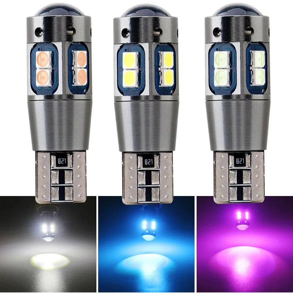 

2PCS Car T10 W5W 168 192 Led Tail Light 3030 10smd 12V Led Auto Lamp CANBUS NO Error Car Marker Parking Bulb