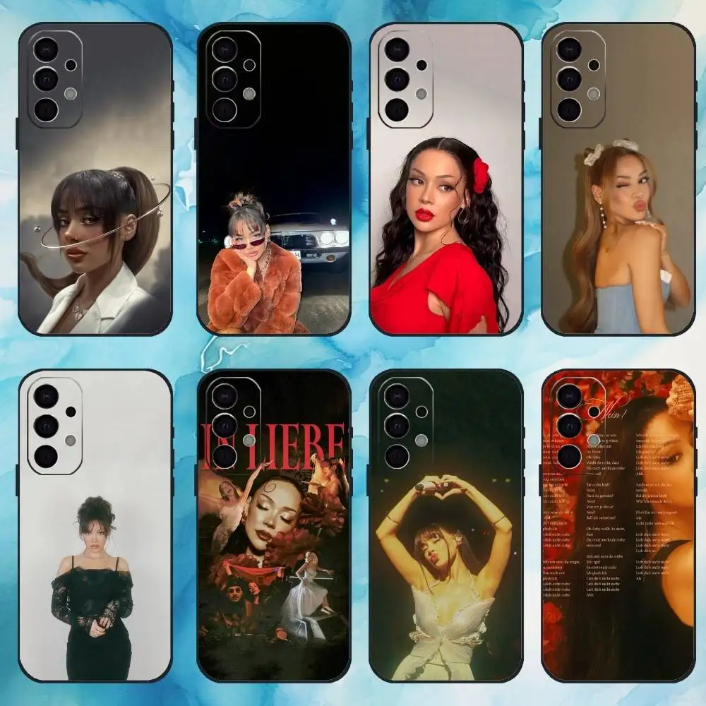 

A-Ayliva Singer Phone Case For Samsung S25,24,23,22,30,21,10,9,Ultra,Plus,Lite,FE,4,5 G Soft Black Case