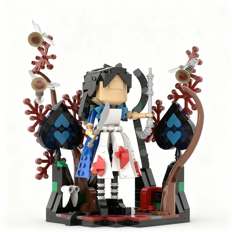 541 pièces MOC Alice Madness Returns Figurines Icônes Modèles Blocs de Construction Architecture Jouets à Assembler DIY Créatif Idée Cadeau de Noël