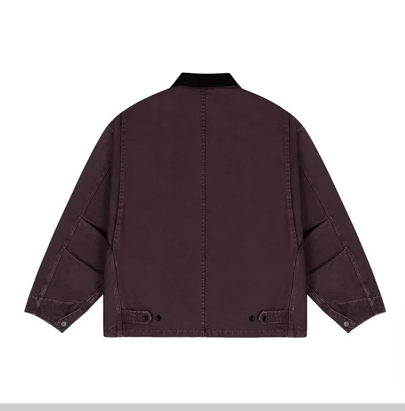 Spring/Autumn style oversized and loose fit work jacket with multiple pockets