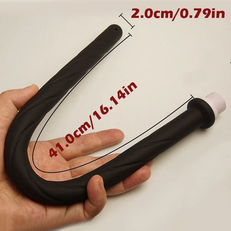 مرفق خرطوم حقنة شرجية من السيليكون، منظف حقنة شرجية قابل لإعادة الاستخدام، يتصل بأنبوب الدش، تنظيف الفوهة