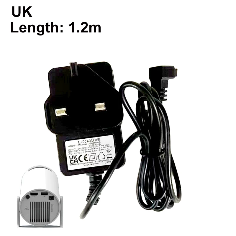 DITONG HY300pro+ Projektor 1,2/3m Original Verlängertes Stromadapter DC-Kabelverlängerung Geeignet für Magcubic HY300 Pro+ Projektor – Detail 11
