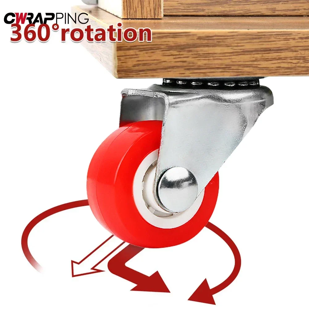 Car Repair Tools Swivel Casters 360 Degrees Heavy Duty Wheels Casters Wear Resistant Mute Heavy Trolley Wheels Red Swivel Castor