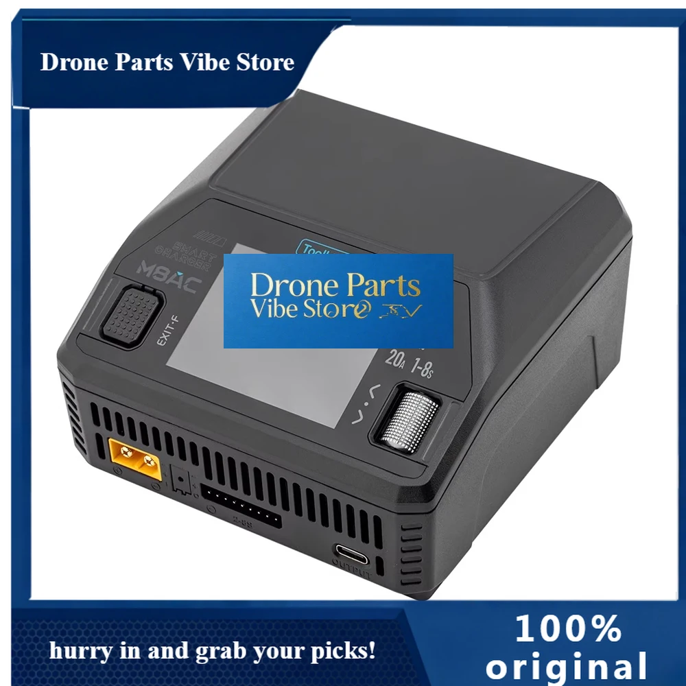 

Drone PartsToolkitRC M8AC Smart Lipo Battery Charger Discharger AC 200W DC 600W 20A For 1-8S LiHV Lipo Battery PD 65W FPV Model