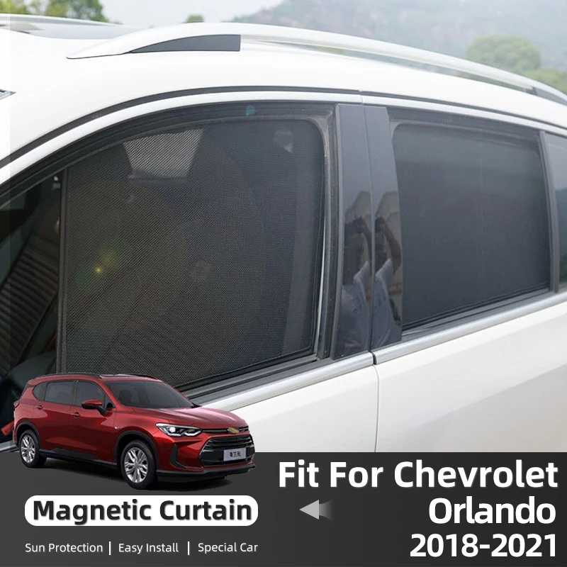 For Chevrolet Orlando 530T 2018-2023 Car Sunshade Magnetic Front Windshield Frame Curtain Rear Side Window Sun Shades Visor