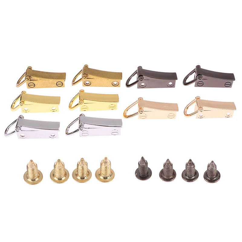 2Pcs Metal Bag Side Anchor Gusset Hanger Clamps Bag Side Edge Anchor Link Hardware With D Rings For Bag Purse Strap