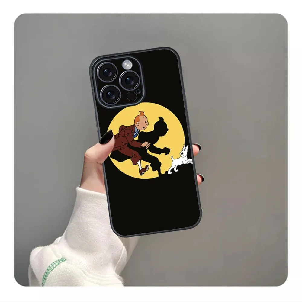 Funny The Adventures Of T-tintins Phone Case For iPhone 16 15 14 13 12 11 PRO MAX PLUS Mini TPU Soft to Skin-friendly case