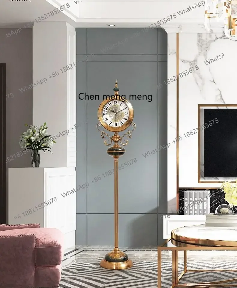 zq10 Light luxury European floor-to-ceiling living room vertical watch clock ornament household seat pendulum modern