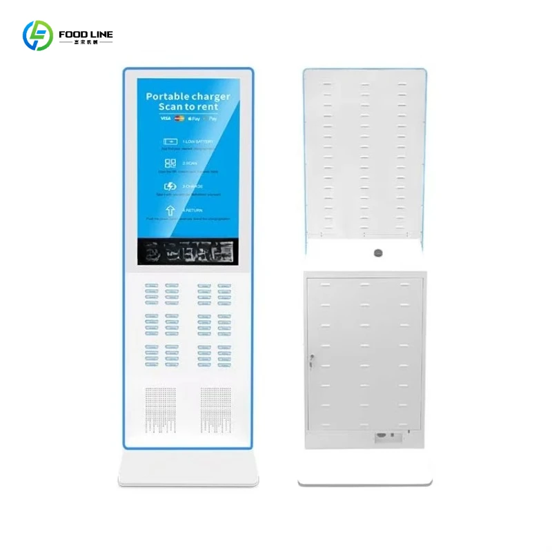 43 Inch LCD Display Screen 48 Slots Power Bank Docking Station Sharing Power Bank Kiosk