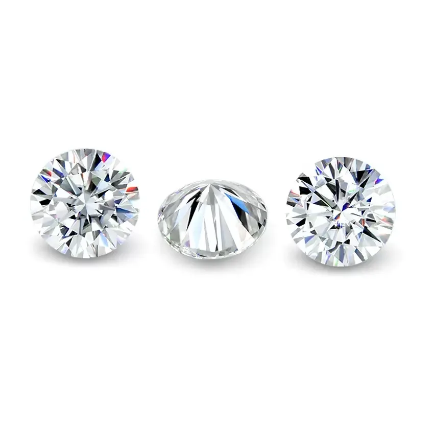 

Sparking Moissanite GemStone Full Size 0.8~15mm White D Color VVS1 Loose Round Moissanite With GRA For Jewelry