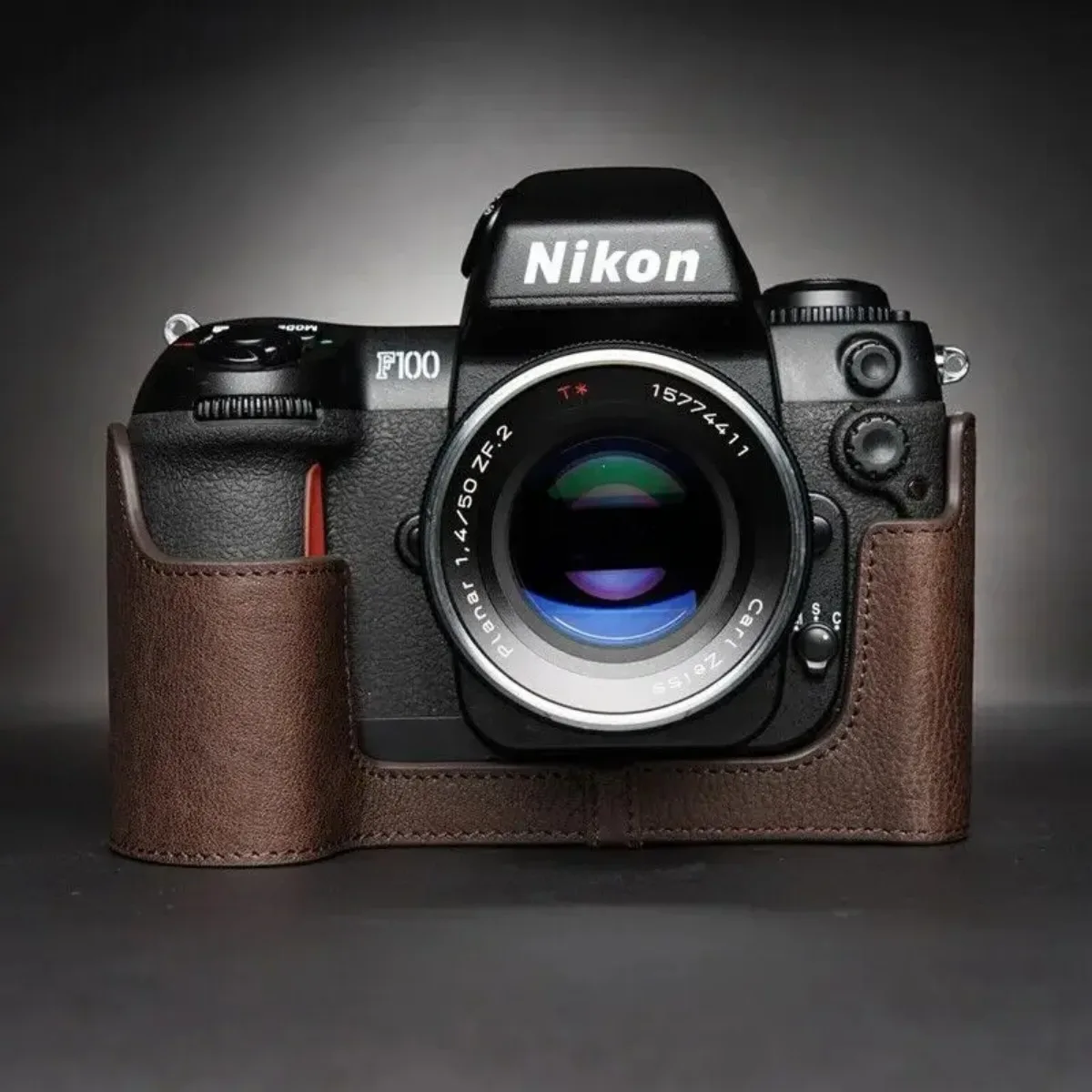 Half Camera Case Handmade Bag Genuine Leather  Cover For Nikon F80 Base Box Body Protective Sleeve