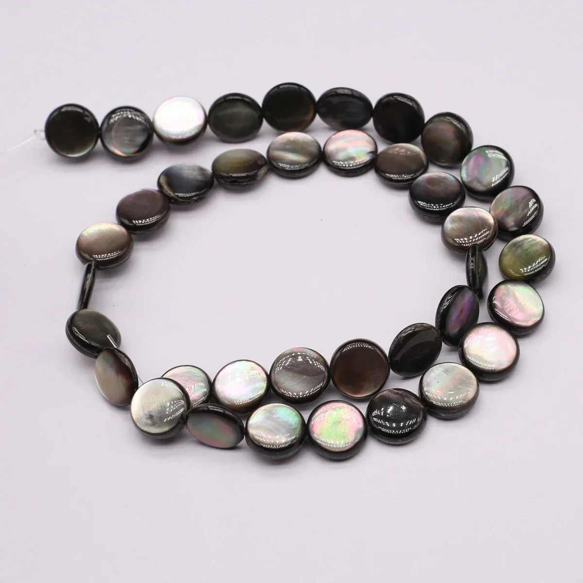 

10x10mm Big Black Round Shell Natural Freshwater Bead Exquisite Women Jewelry Making DIY Necklace Bracelet Earrings Accessory