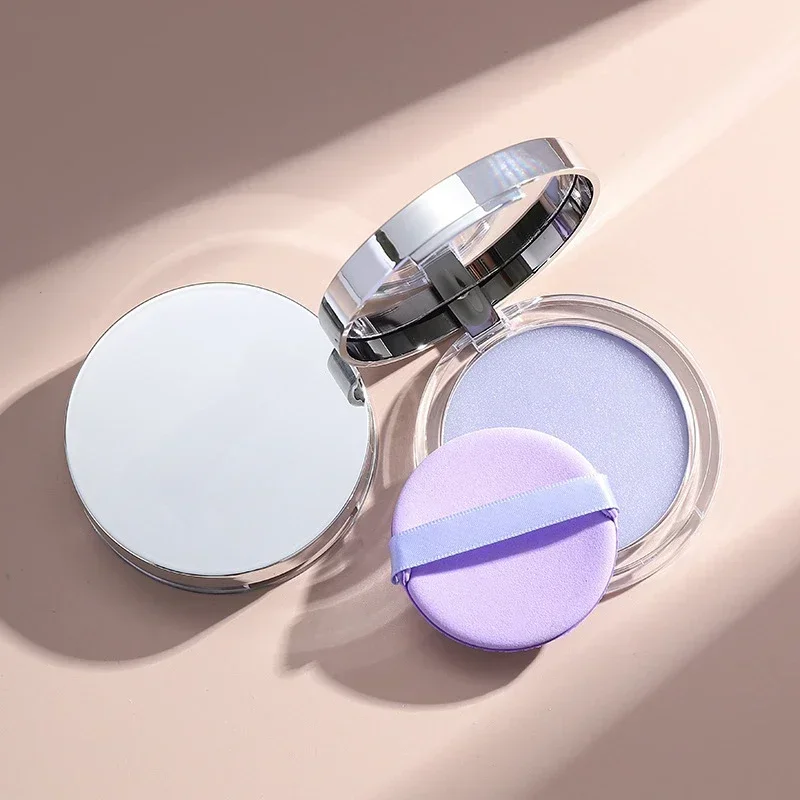 Lavender Pressed Powder Matte Powder Lasting Oil Control Full Coverage Face Compact Setting Powder Makeup Foundation Cosmetics