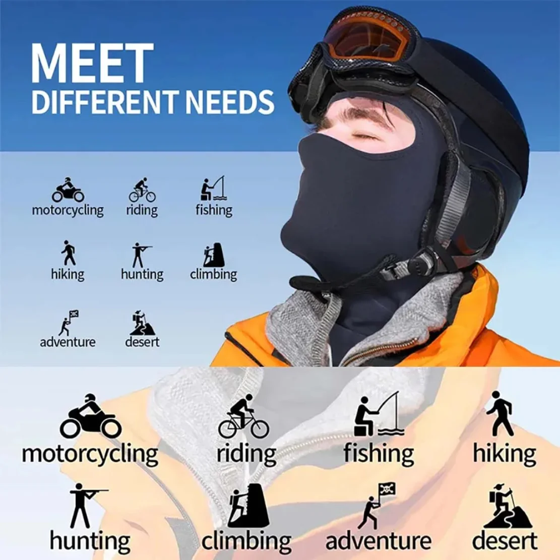Men Bicycle Balaclava Full Face Mask Hiking Cycling Windproof Breathable Sun Protection Hat Motorcycle Helmet Liner Hat view 2