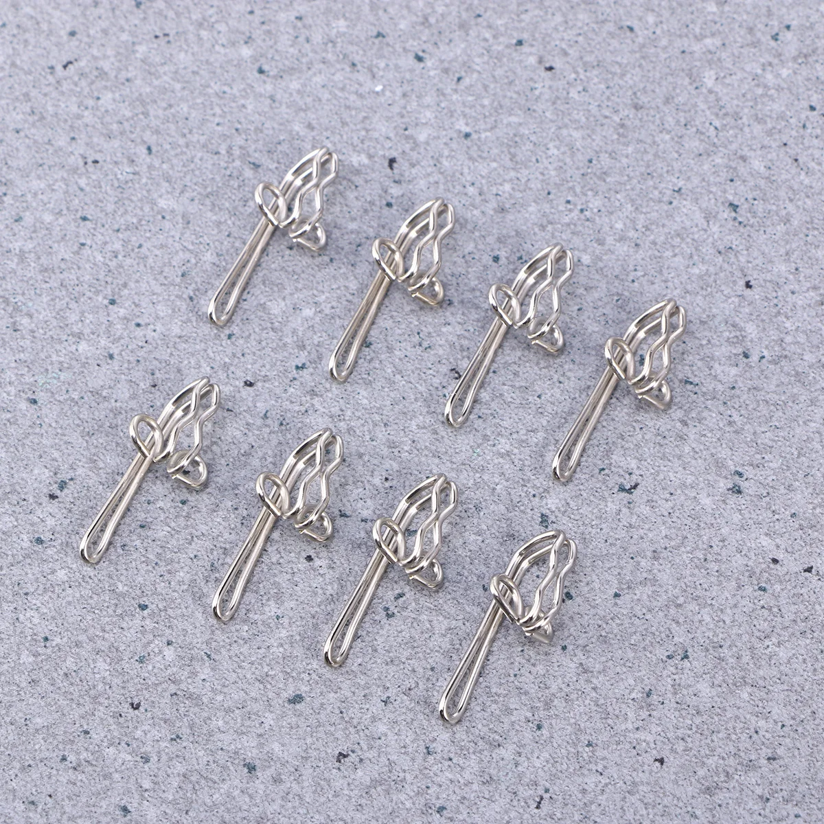 

100pcs Metal Curtain Hooks Silver Heavy Duty Drapery Clips No Scratch For Curtains Holdback Shower Curtain Hooks Home Decor