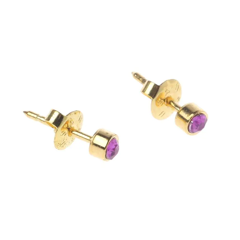 Y1UB Colorful Cryatal Earring Set Bohemian Earrings Gold Cartilage Earrings